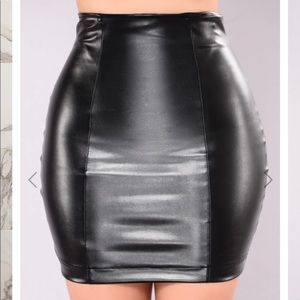 Faux leather mini